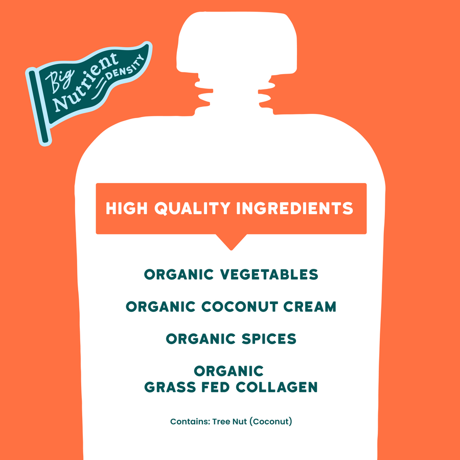 Pumpkin Spice Smoothie Product packaging with 'High Quality Ingredients' label on an orange background