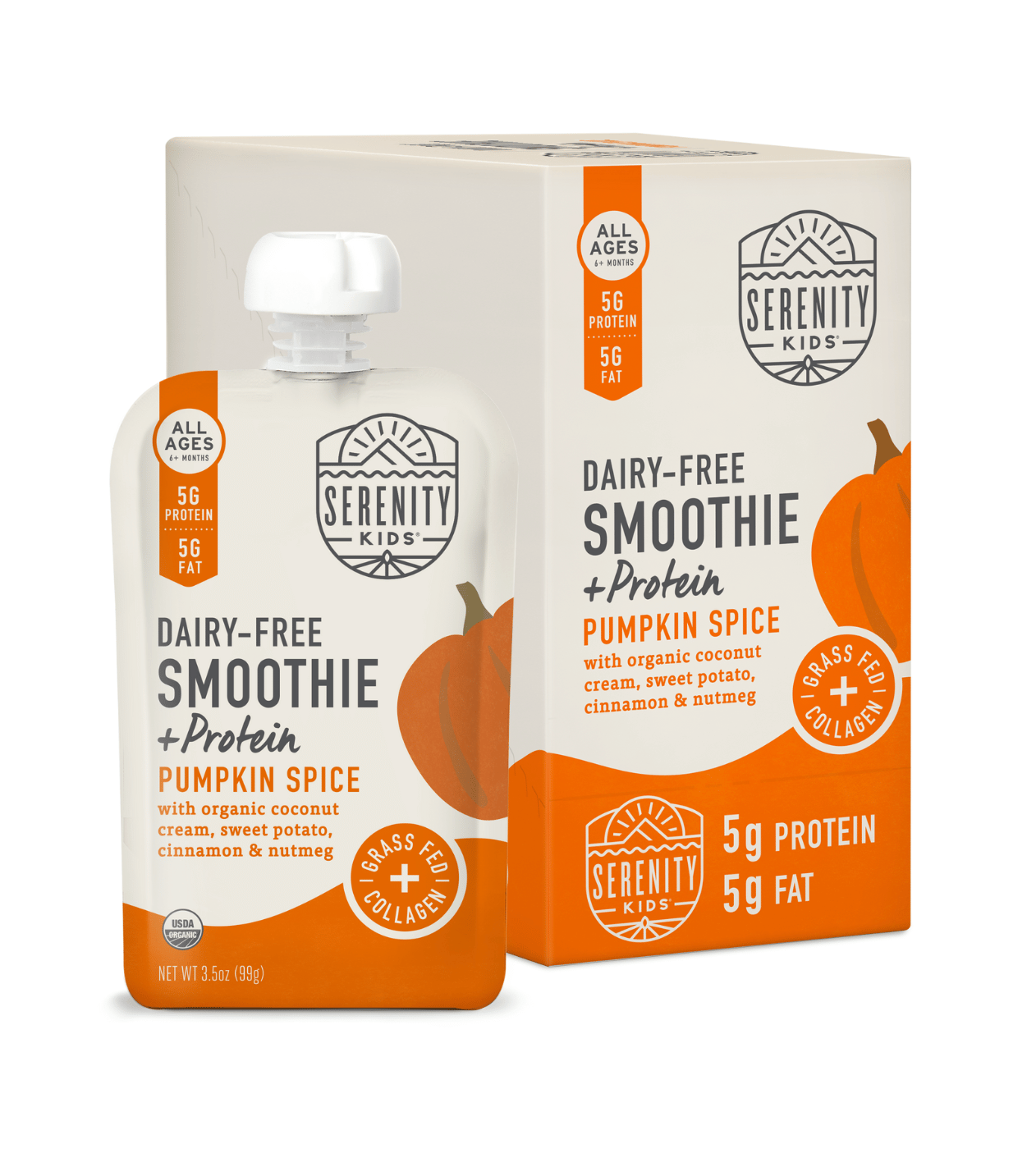 Pumpkin Spice Dairy-Free Smoothie + Protein - Serenity Kids - Smoothie with Box