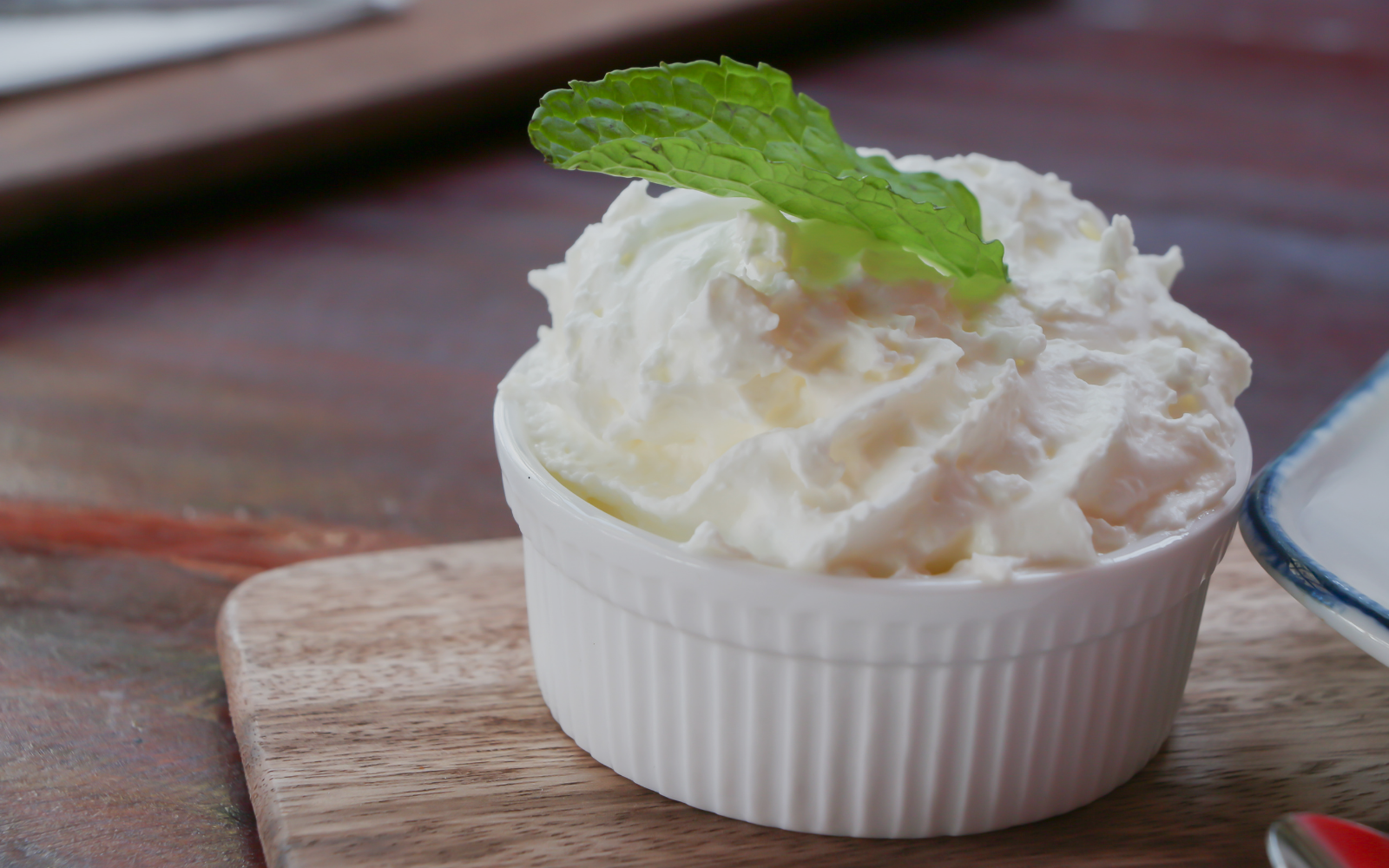 Sugar-Free Peppermint Whipped Cream