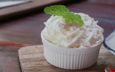 Sugar-Free Peppermint Whipped Cream