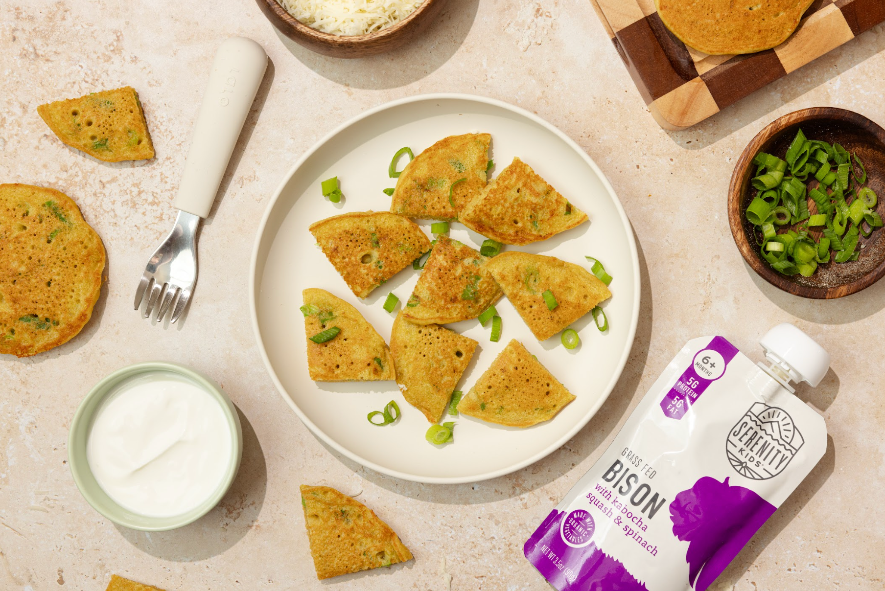 Savory Bison Pancakes