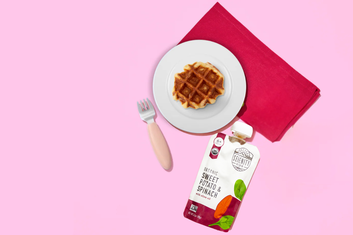 Sweet Potato & Spinach Waffles