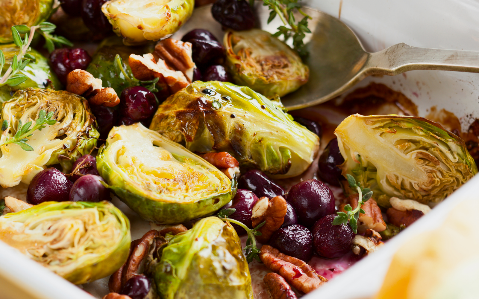 Brussels Sprouts with Pomegranate and Pecans