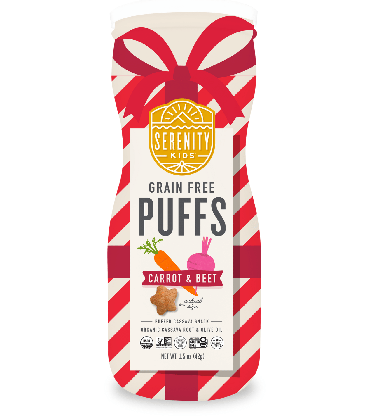 Carrot & Beet Grain Free Baby Puffs with Olive Oil<br><br> Holiday Limited Edition