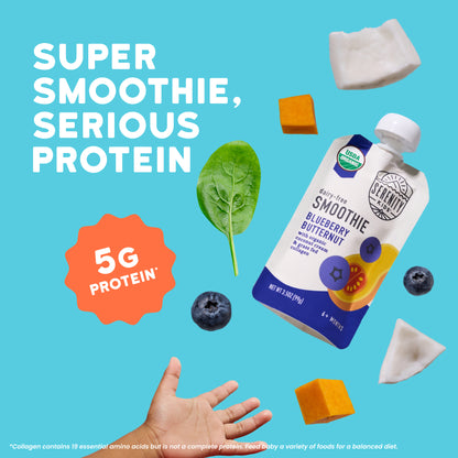 Organic Blueberry Butternut Dairy Free Smoothie with Grass Fed Collagen