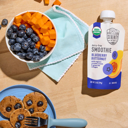 Organic Blueberry Butternut Dairy Free Smoothie with Grass Fed Collagen