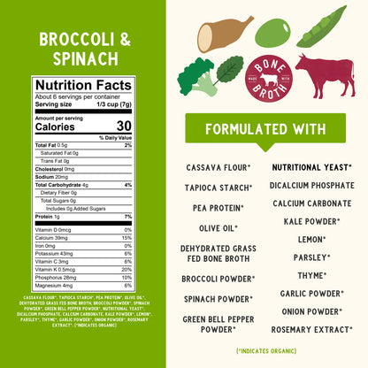 Broccoli & Spinach Puffs Grain Free with Bone Broth