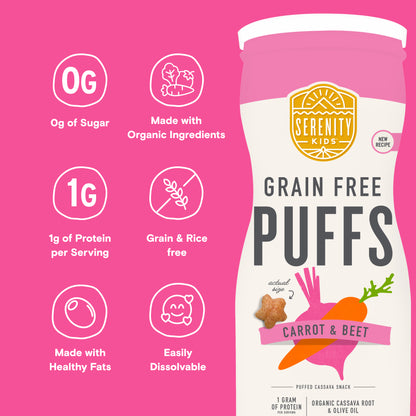 Carrot & Beet Puffs Grain Free with Olive Oil