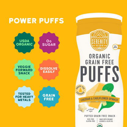 Cheddar & Cauliflower Spinach Organic Grain Free Puffs