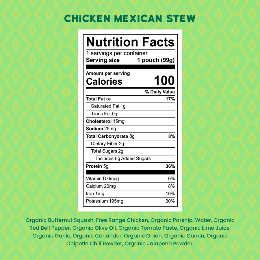 Shop Mexican Chicken Stew Baby Food | Serenity Kids