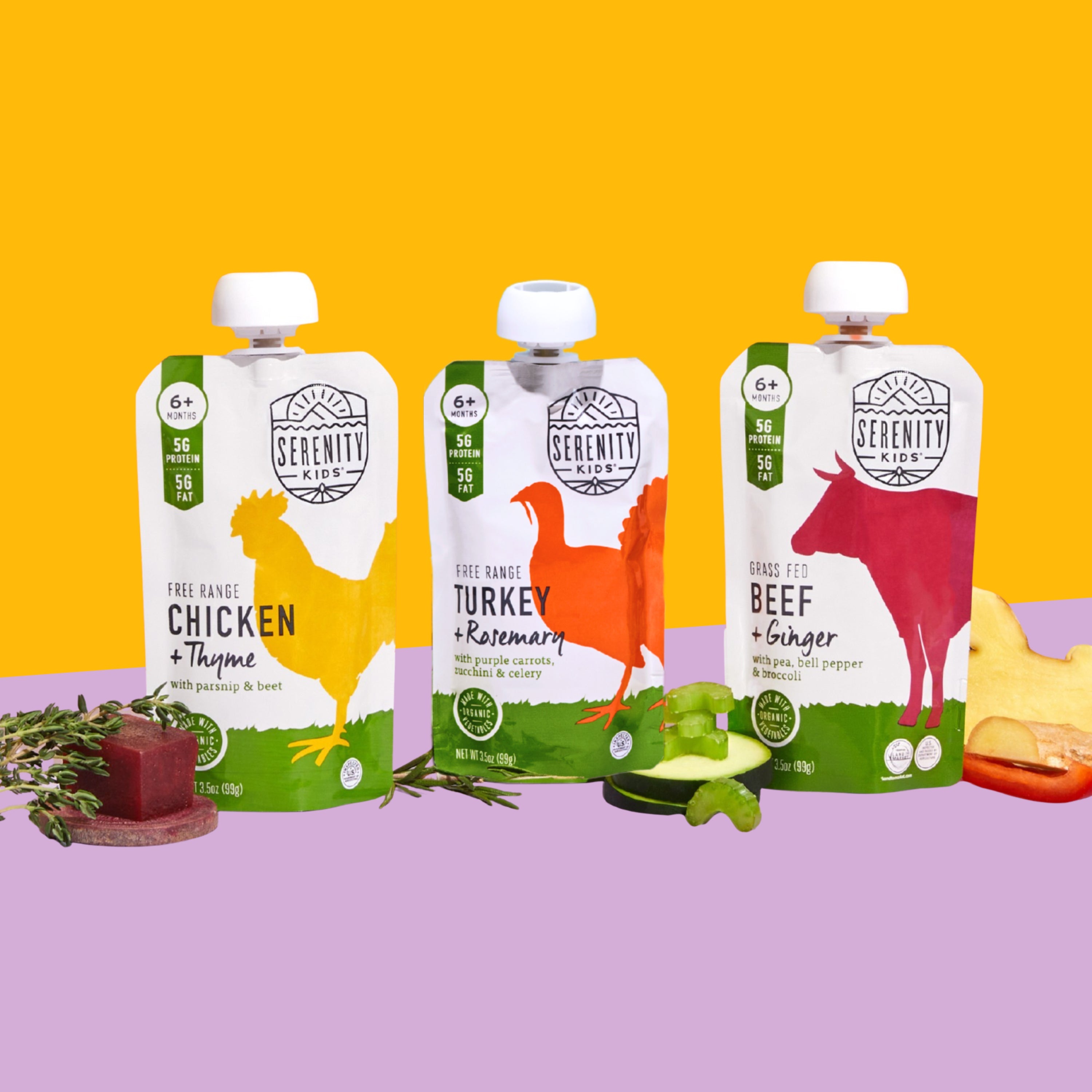 andmary bebe Dear my pouch アイボリー　2種 Shop Chicken with Thyme Baby Food Pouch | Serenity Kids