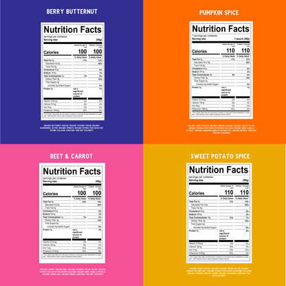 Dairy-Free Smoothies Nutritional Panel