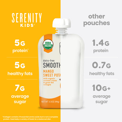 Organic Mango Sweet Potato Dairy Free Smoothie with Grass Fed Collagen