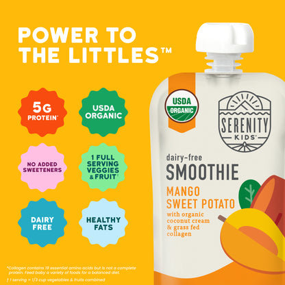 Organic Mango Sweet Potato Dairy Free Smoothie with Grass Fed Collagen