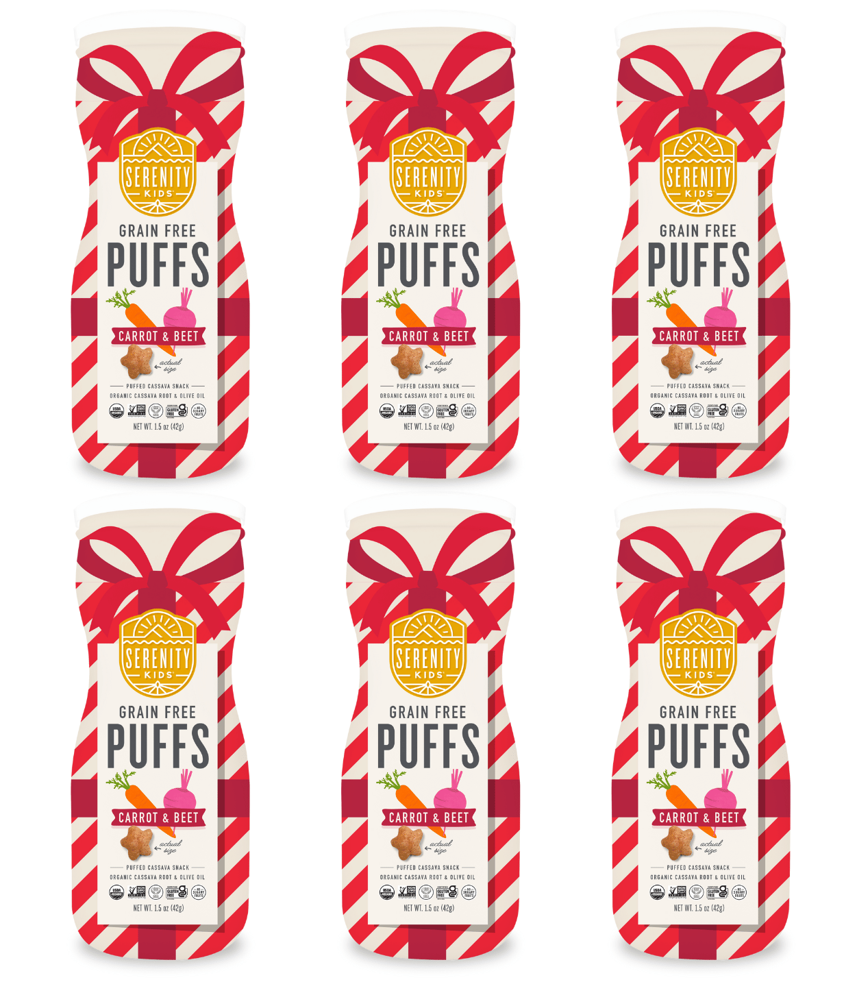 Carrot & Beet Grain Free Baby Puffs with Olive Oil<br><br> Holiday Limited Edition
