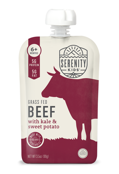 Serenity Kids grass fed beef with kale & sweet potato pouch 