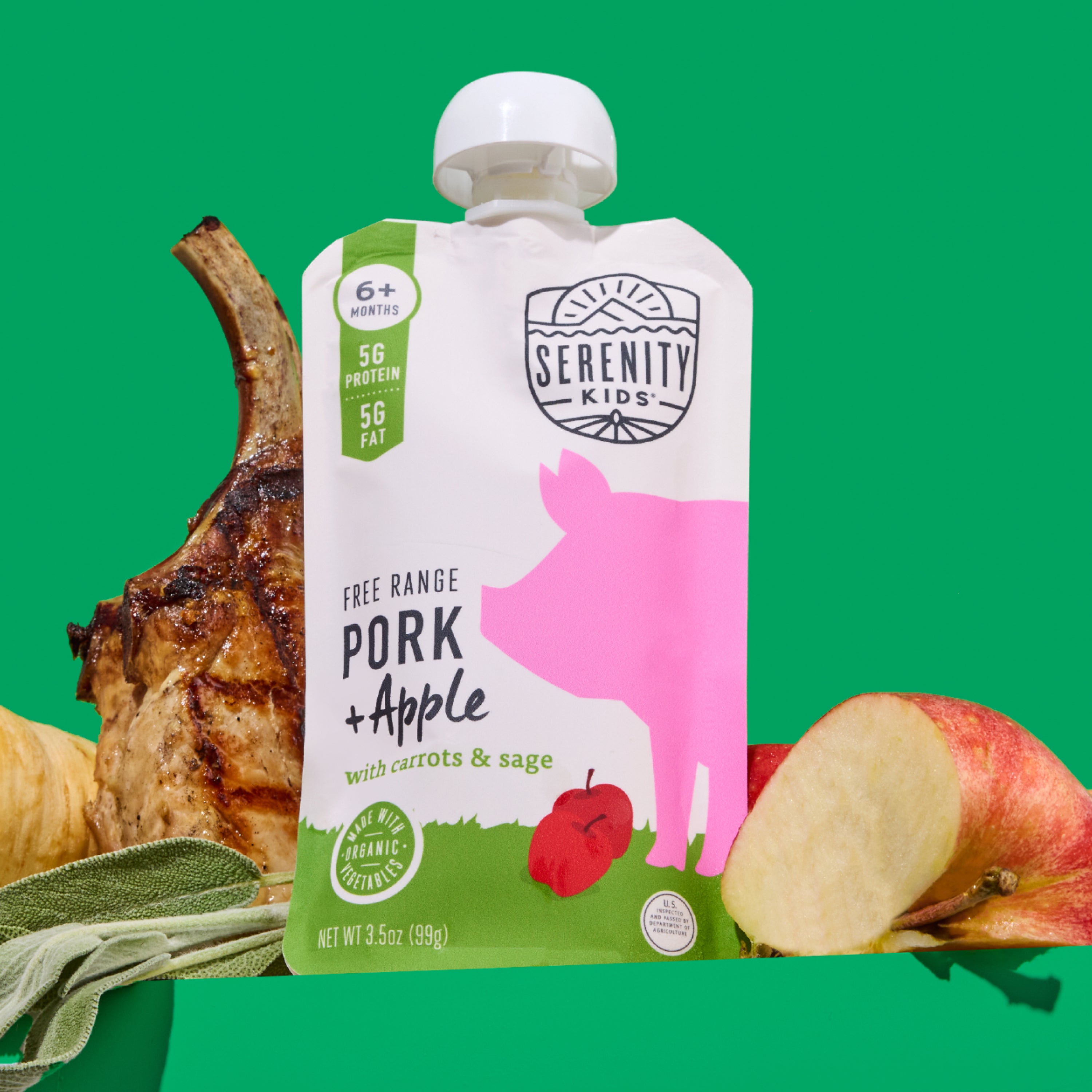 Pork & Apple with Celery & Parsnip Baby Food | Serenity Kids