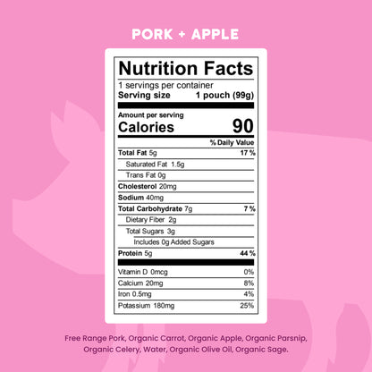 Pork & Apple With Organic Veggies