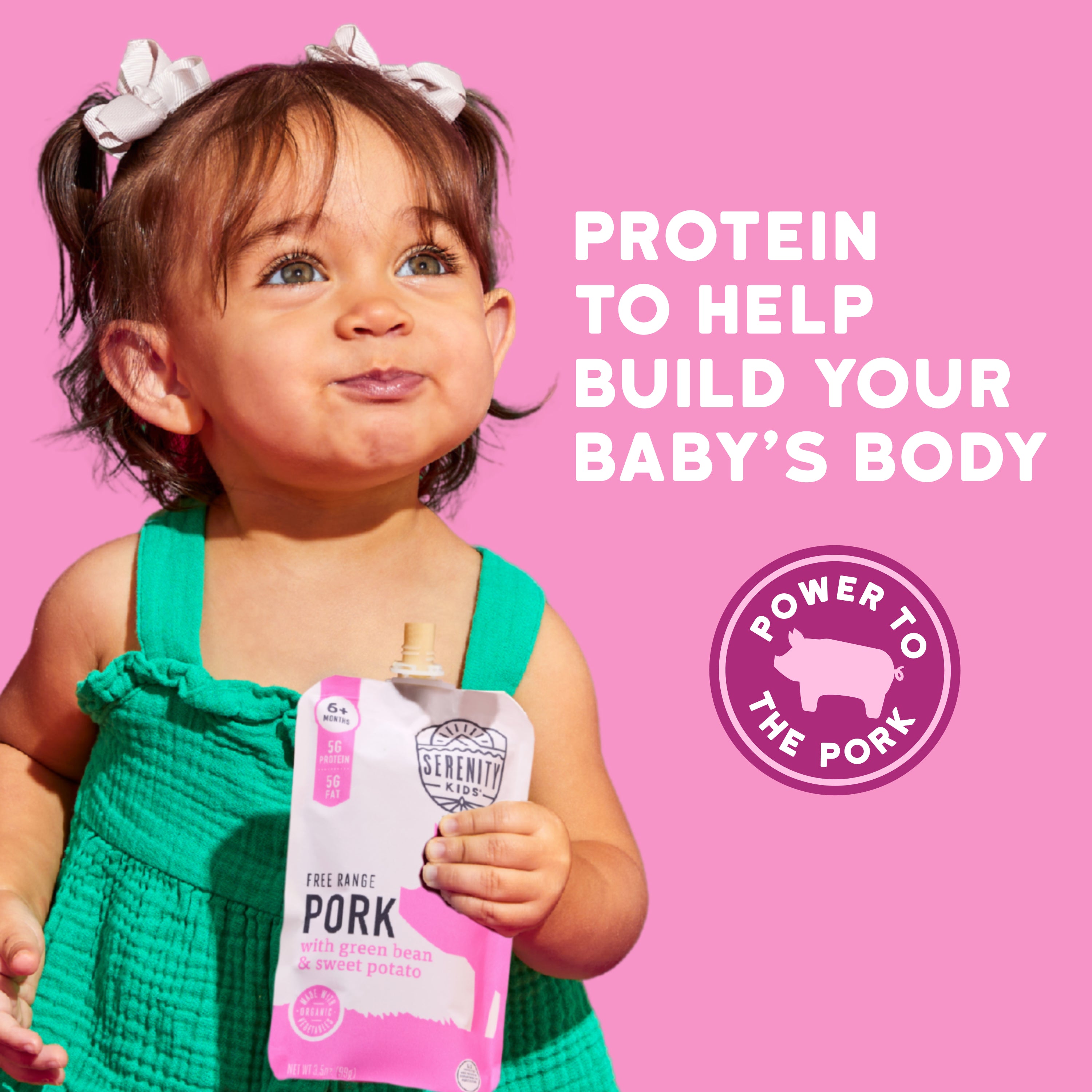 Pork with Sweet Potato & Green Bean Baby Food | Serenity Kids