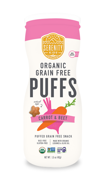 Organic Grain Free Carrot Beet Puffs Front