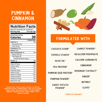 Pumpkin Cinnamon Puffs Nutritional Panel