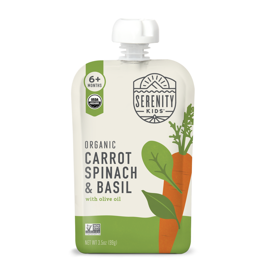 Organic Carrot, Spinach & Basil Front