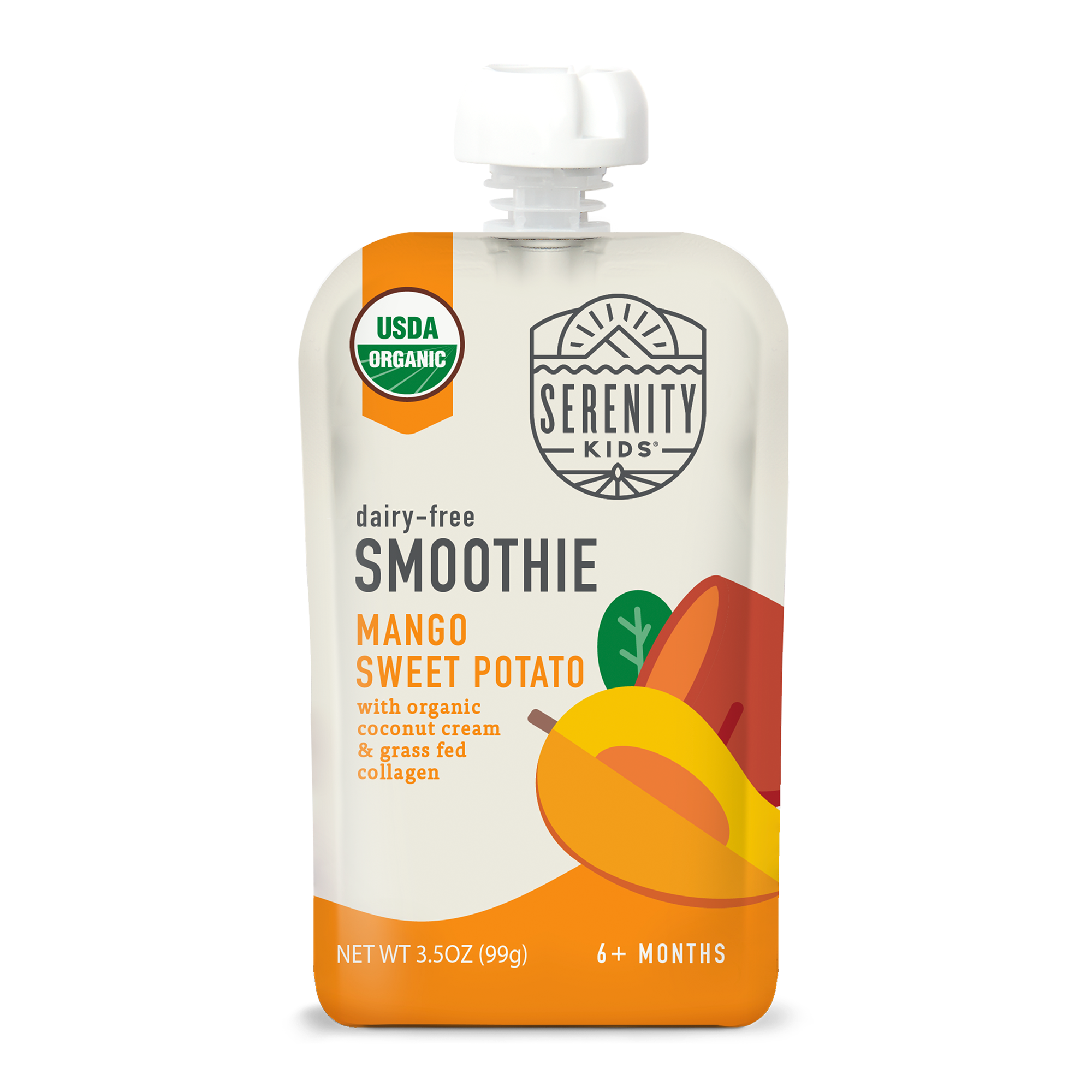 Organic Mango Sweet Potato Dairy Free Smoothie with Grass Fed Collagen