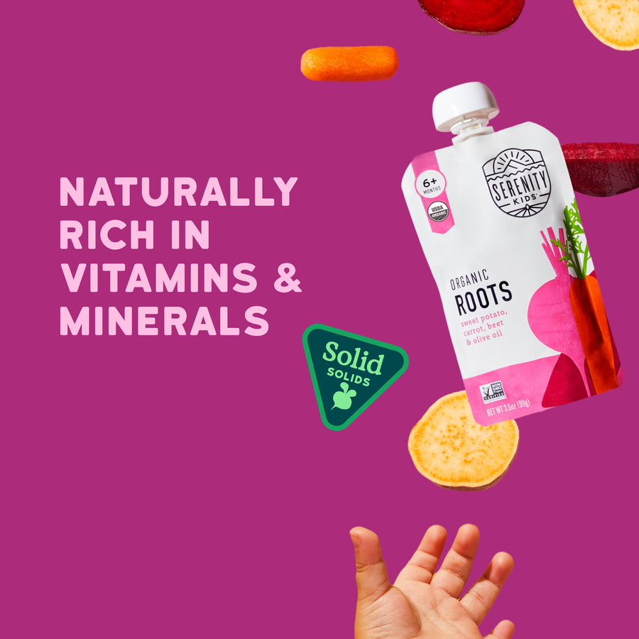 Organic Roots Puree Puree Baby Food with Beets & Organic Roots | Serenity Kids®