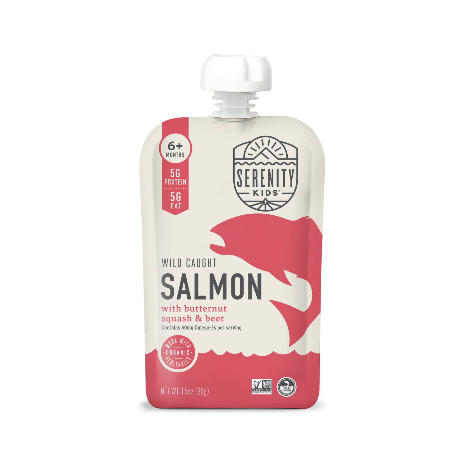 Wild Caught Salmon Baby Food Pouch with Organic Butternut Squash and Beet