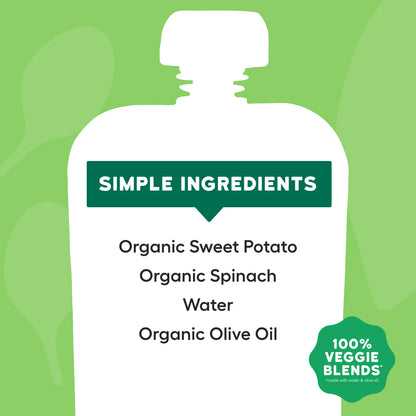Sweet Potato & Spinach USDA Organic Veggies with Olive Oil