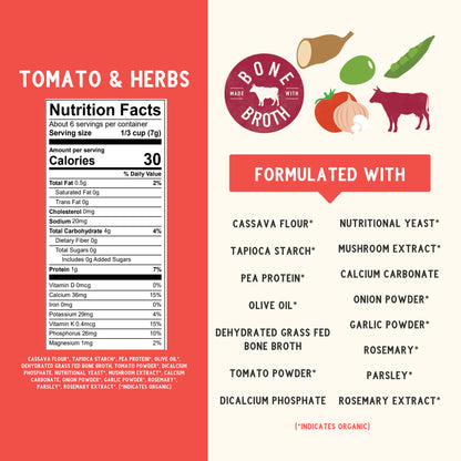 Tomato & Herbs Puffs with Grain Free with Bone Broth