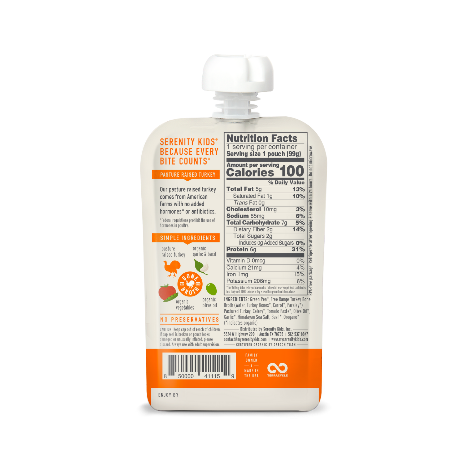 Turkey Bolognese Baby Food Pouch with Bone Broth