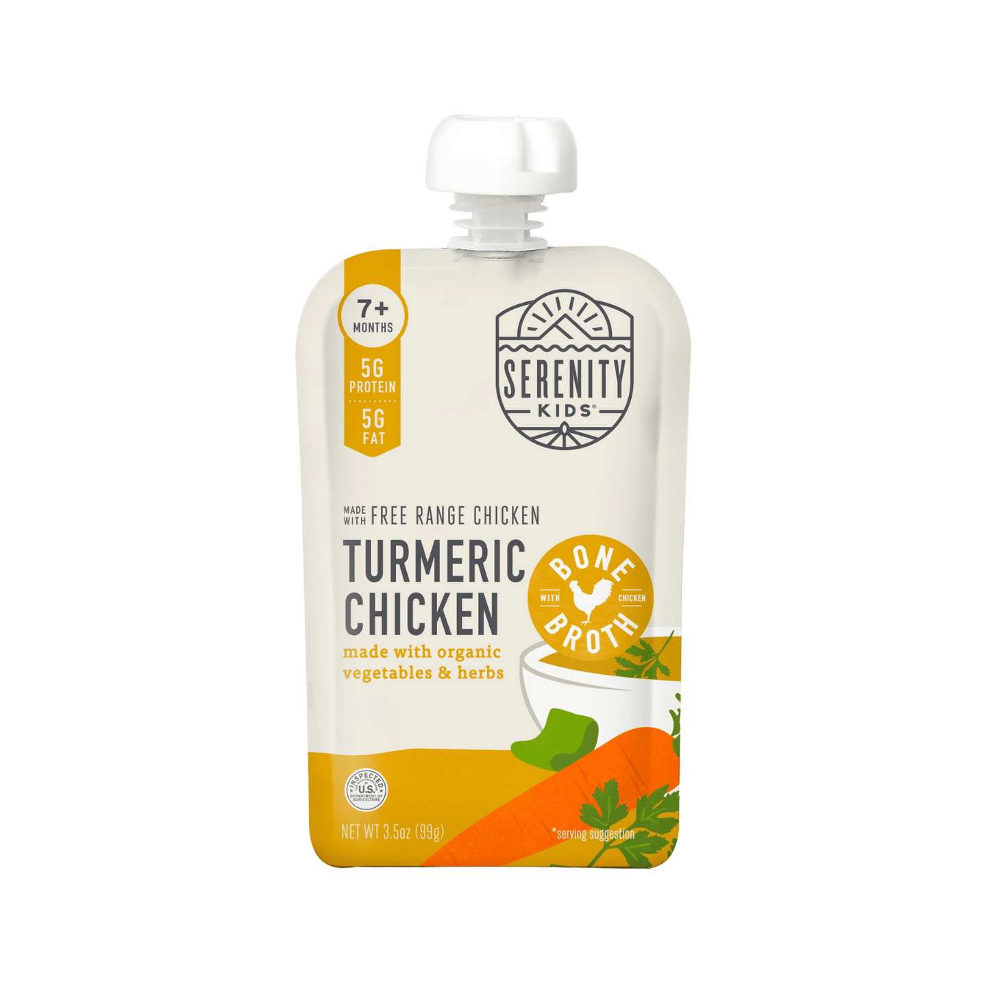 Turmeric Chicken with Bone Broth, Organic Vegetables & Herbs