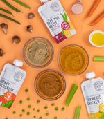 Load image into Gallery viewer, Bone Broth Baby Food Variety Pack - Puree in bowls

