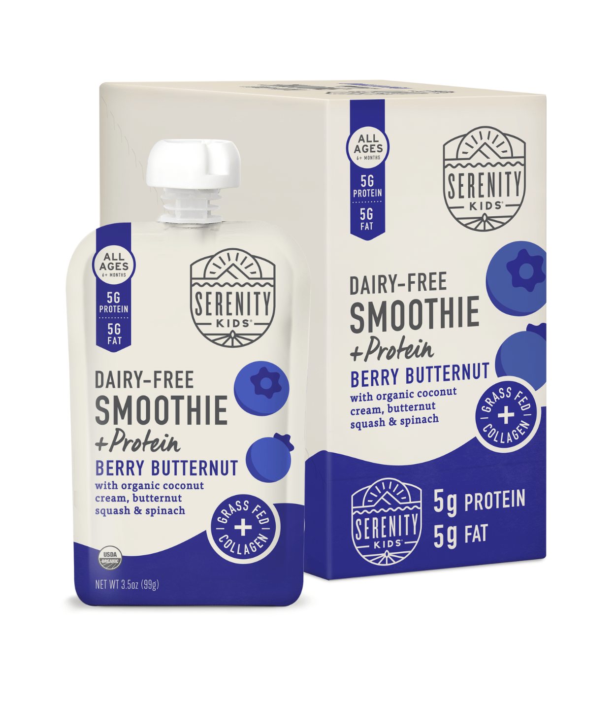 Berry Butternut Dairy-Free Smoothie + Protein - Serenity Kids - Smoothie with Box