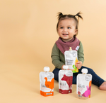 Load image into Gallery viewer, Meat &amp; Veggies Baby Food Pouch Variety Pack - Baby. Holding Pouch

