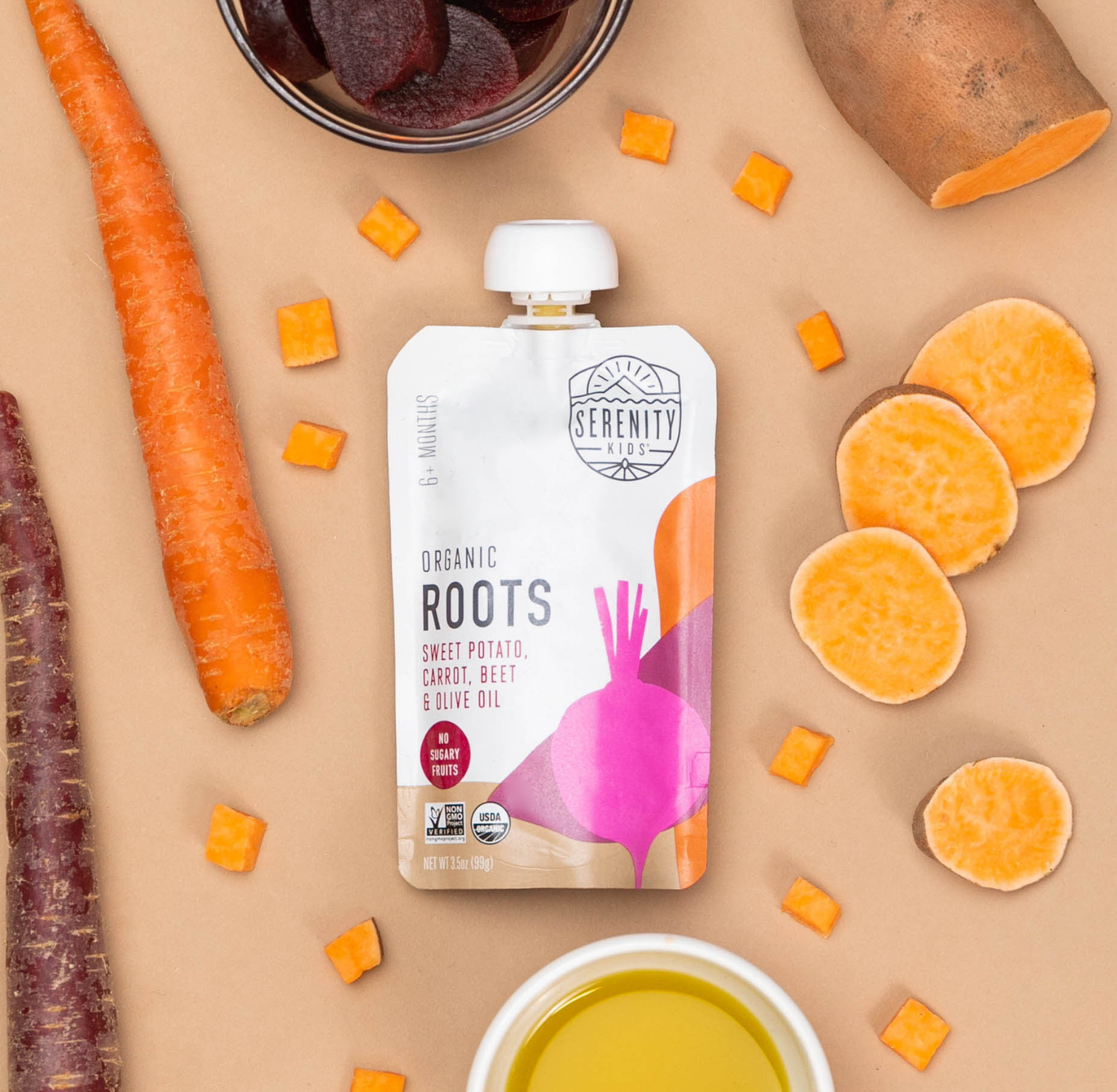 Organic Roots Baby Food Pouch - Pouch and Veggies
