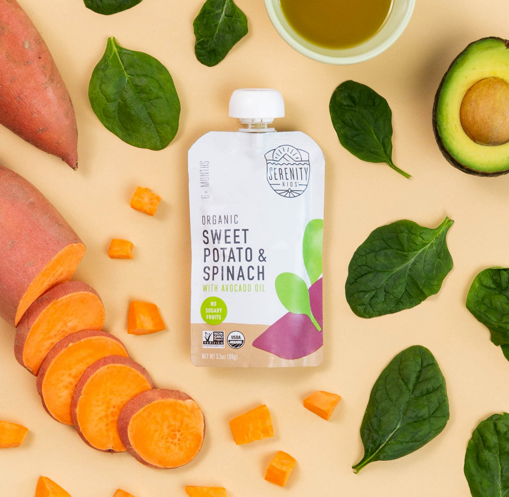 Organic Sweet Potato & Spinach Baby Food // Serenity Kids®