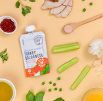 Load image into Gallery viewer, Turkey Bolognese Baby Food Pouch with Bone Broth - Ingredients
