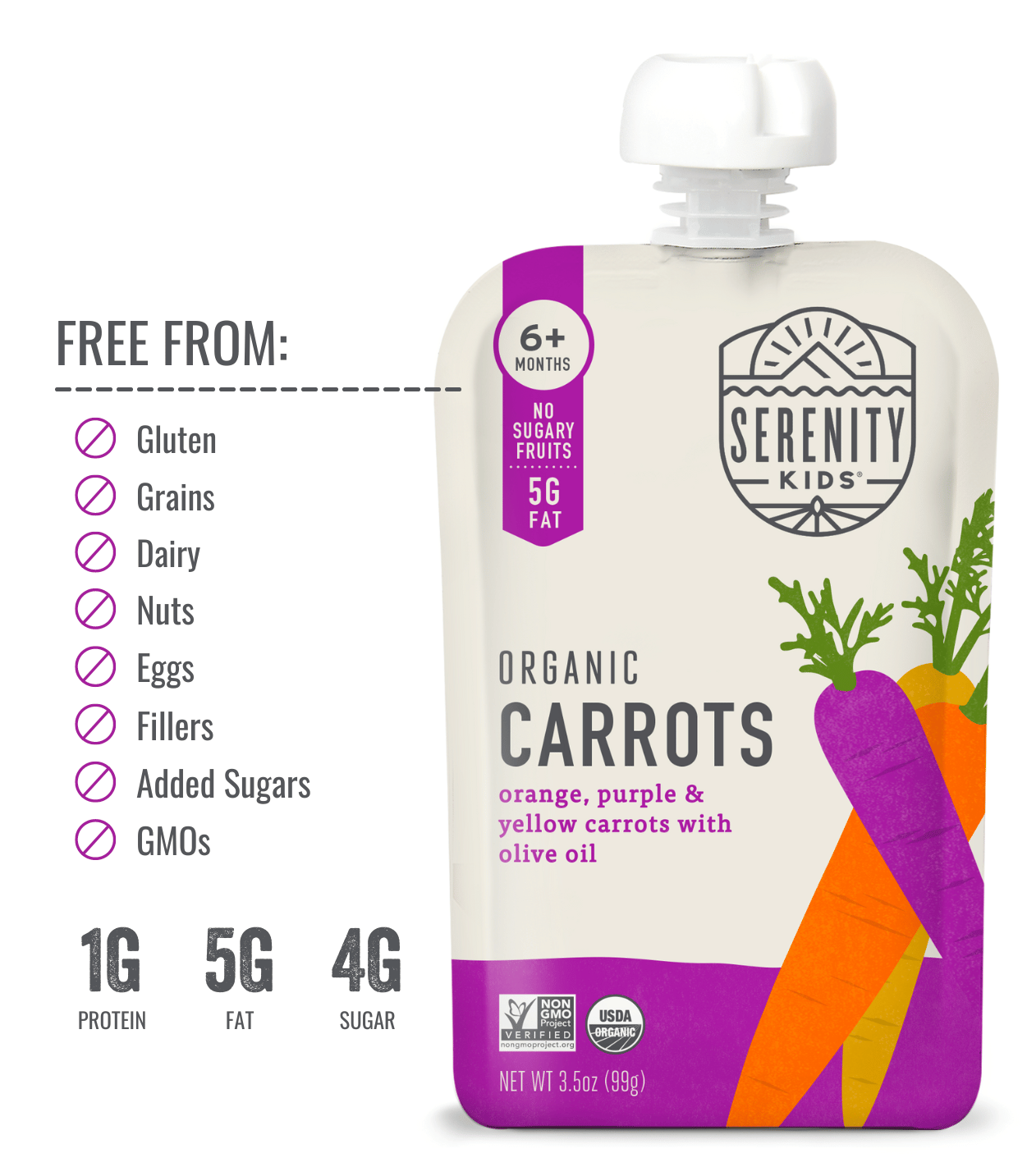 Organic Carrot Baby Food Pouch