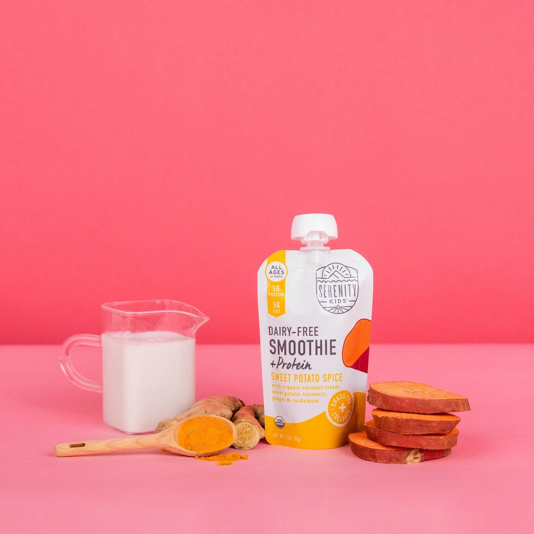 Sweet Potato Spice Dairy-Free Smoothie + Protein - Serenity Kids - Smoothie Pouch